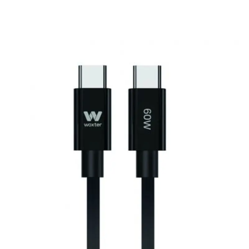 Cable USB 2.0 Tipo-C Woxter PE26-193/ USB Tipo-C Macho - USB Tipo-C Macho/ Hasta 60W/ 480Mbps/ 2m/ Negro Cable USB 2.0 Tipo-C Woxter PE26-193/ USB Tipo-C Macho - USB Tipo-C Macho/ Hasta 60W/ 480Mbps/ 2m/ Negro