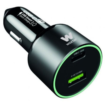 Cargador de Coche Woxter PE26-182/ 1xUSB Tipo-C/ 1xUSB/ 100W Cargador de Coche Woxter PE26-182/ 1xUSB Tipo-C/ 1xUSB/ 100W