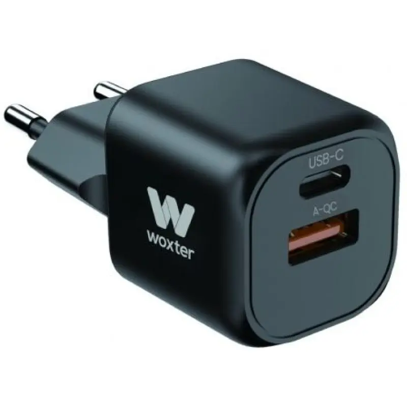 Cargador Compacto Woxter PE26-173/ 1xUSB Tipo-C/ 1xUSB/ 20W Cargador Compacto Woxter PE26-173/ 1xUSB Tipo-C/ 1xUSB/ 20W