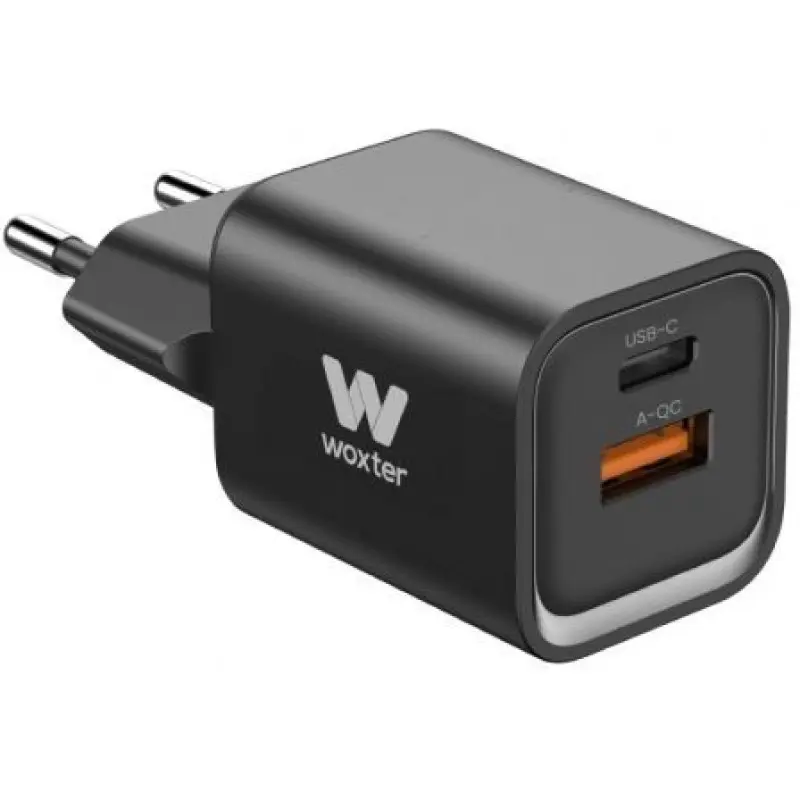 Cargador Compacto Woxter PE26-174/ 1xUSB Tipo-C/ 1xUSB/ 35W Cargador Compacto Woxter PE26-174/ 1xUSB Tipo-C/ 1xUSB/ 35W