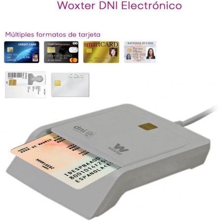Lector de DNI y Tarjetas Woxter PE26-144/ Blanco Lector de DNI y Tarjetas Woxter PE26-144/ Blanco