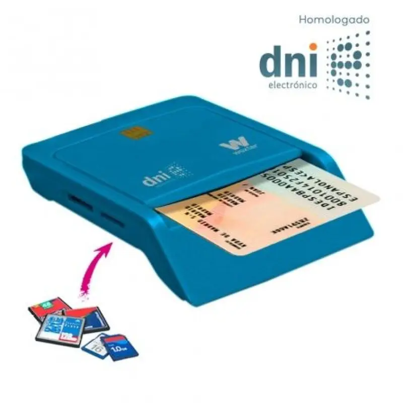 Lector de DNI y Tarjetas Woxter Combo PE26-146/ Azul/ USB 2.0 Lector de DNI y Tarjetas Woxter Combo PE26-146/ Azul/ USB 2.0