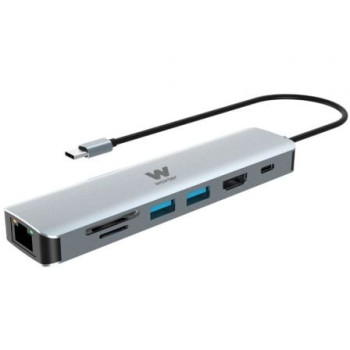 Docking USB Tipo-C Woxter PE26-181/ 1xHDMI/ 2xUSB/ 1xLector de Tarjetas/ 1xRJ45/ 1xMicroUSB/ Gris Docking USB Tipo-C Woxter PE26-181/ 1xHDMI/ 2xUSB/ 1xLector de Tarjetas/ 1xRJ45/ 1xMicroUSB/ Gris