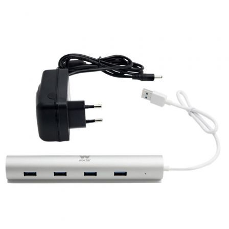 Hub USB 3.0 con Alimentación Externa Woxter HUB 73 PE26-142/ 7xUSB/ Gris Hub USB 3.0 con Alimentación Externa Woxter HUB 73 PE26-142/ 7xUSB/ Gris