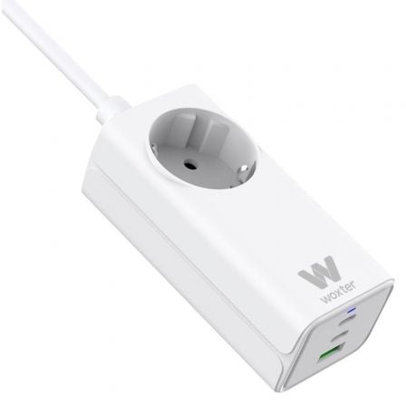Regleta Woxter PE26-180/ 1 Tomas de Corriente/ 2 USB Tipo-C/ 1 USB-A/ Cable 1.5m/ Blanco Regleta Woxter PE26-180/ 1 Tomas de Corriente/ 2 USB Tipo-C/ 1 USB-A/ Cable 1.5m/ Blanco