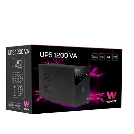 SAI Línea Interactiva Woxter UPS 1200 VA/ 1200VA-720W/ 3 Salidas/ Formato Torre SAI Línea Interactiva Woxter UPS 1200 VA/ 1200VA-720W/ 3 Salidas/ Formato Torre
