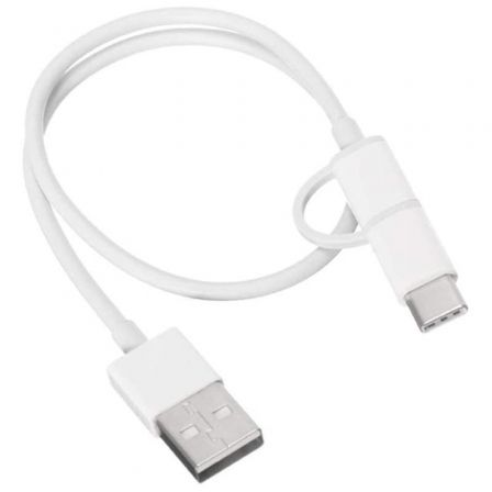 Cable USB 2.0 Xiaomi SJV4083TY/ USB Macho - Micro USB Macho/ USB Tipo-C Macho/ 30cm/ Blanco Cable USB 2.0 Xiaomi SJV4083TY/ USB Macho - Micro USB Macho/ USB Tipo-C Macho/ 30cm/ Blanco