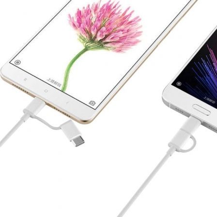 Cable USB 2.0 Xiaomi SJV4083TY/ USB Macho - Micro USB Macho/ USB Tipo-C Macho/ 30cm/ Blanco Cable USB 2.0 Xiaomi SJV4083TY/ USB Macho - Micro USB Macho/ USB Tipo-C Macho/ 30cm/ Blanco