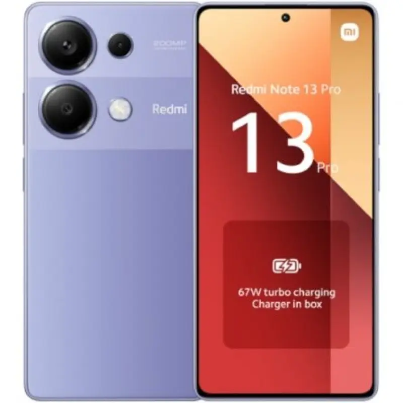 Smartphone Xiaomi Redmi Note 13 Pro NFC 12GB/ 512GB/ 6.67'/ Purpura Smartphone Xiaomi Redmi Note 13 Pro NFC 12GB/ 512GB/ 6.67'/ Purpura