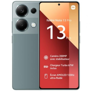 Smartphone Xiaomi Redmi Note 13 Pro NFC 8GB/ 256GB/ 6.67'/ Verde Smartphone Xiaomi Redmi Note 13 Pro NFC 8GB/ 256GB/ 6.67'/ Verde