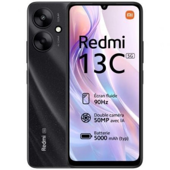 Smartphone Xiaomi Redmi 13C 4GB/ 128GB/ 6.74'/ 5G/ Negro Smartphone Xiaomi Redmi 13C 4GB/ 128GB/ 6.74'/ 5G/ Negro