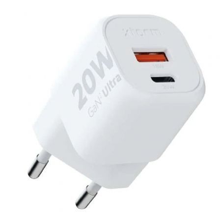 Cargador de Pared Xtorm XEC020/ 1xUSB Tipo-C/ 1xUSB/ 20W Cargador de Pared Xtorm XEC020/ 1xUSB Tipo-C/ 1xUSB/ 20W