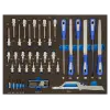 Inserções de espuma 3/3 com pontas de chave de caixa, limas e ferramentas de corte - 44 pcs Inserções de espuma 3/3 com pontas de chave de caixa, limas e ferramentas de corte - 44 pcs