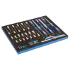 Inserções de espuma 3/3 com pontas de chave de caixa, limas e ferramentas de corte - 44 pcs Inserções de espuma 3/3 com pontas de chave de caixa, limas e ferramentas de corte - 44 pcs