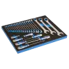 Inserções de espuma 3/3 com chaves de bocas combinadas e chaves de parafusos - 27 pcs Inserções de espuma 3/3 com chaves de bocas combinadas e chaves de parafusos - 27 pcs