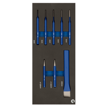 Inserções de espuma 1/3 com punções e cinzéis - 8 pcs