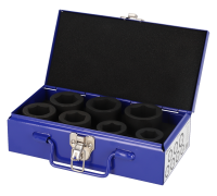 Conjunto de chaves de impacto de 1 7 pcs em caixa de metal