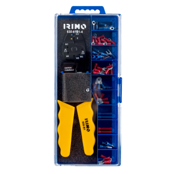 Conjunto de alicates de cravar para terminais isolados, 61 pcs Conjunto de alicates de cravar para terminais isolados, 61 pcs