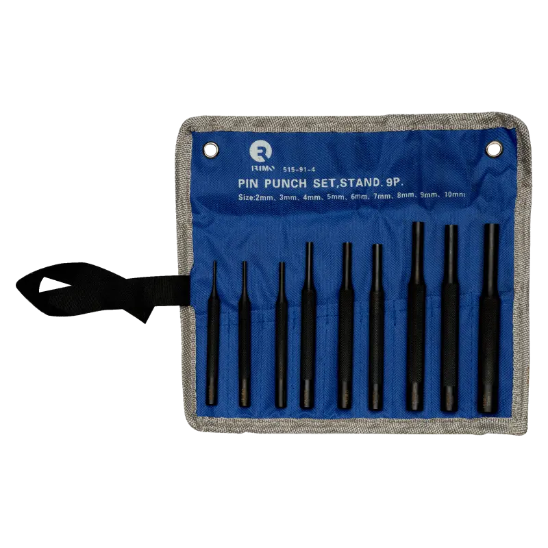 Conjunto de punções de pino paralelo de 9 Pcs 2-3-4-5-6-7-8-9-10 mm Conjunto de punções de pino paralelo de 9 Pcs 2-3-4-5-6-7-8-9-10 mm