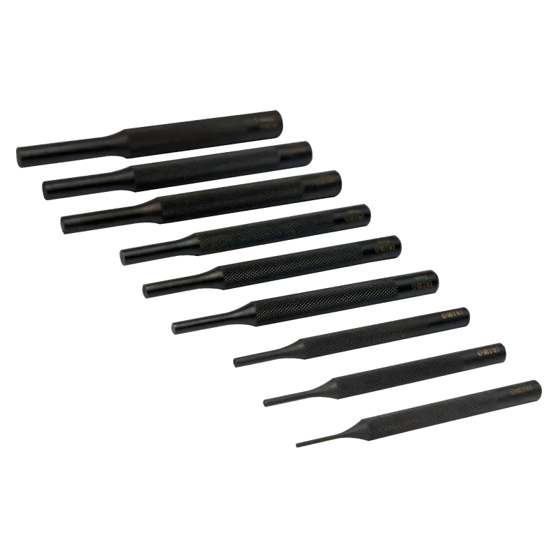 Conjunto de punções de pino paralelo de 9 Pcs 2-3-4-5-6-7-8-9-10 mm Conjunto de punções de pino paralelo de 9 Pcs 2-3-4-5-6-7-8-9-10 mm