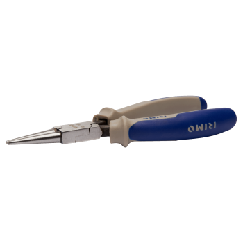 Alicate de pontas redondas de 160 mm com pegas em bimaterial Alicate de pontas redondas de 160 mm com pegas em bimaterial