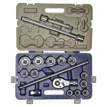 Conjunto de chaves de caixa 3/4 17 Pcs, sextavadas 22-50 mm