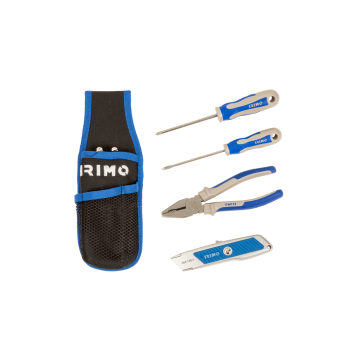 Bolsa têxtil com 4 ferramentas para eletricistas com alicate combinado Bolsa têxtil com 4 ferramentas para eletricistas com alicate combinado