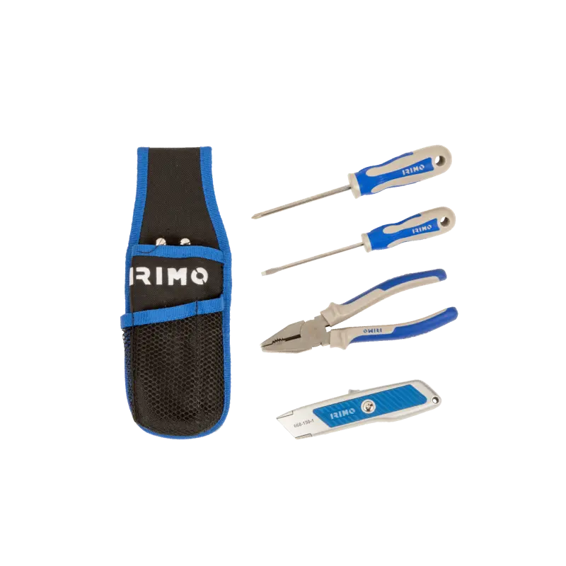 Bolsa têxtil com 4 ferramentas para eletricistas com alicate combinado Bolsa têxtil com 4 ferramentas para eletricistas com alicate combinado