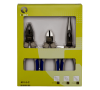 Conjunto de alicates de 3 pcs, combinado de 180, de corte de 160 e de pontas de 200 mm