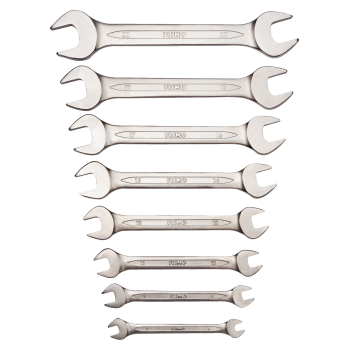 Conjunto de chaves de extremidade aberta dupla 6X7-20X22 8 Pcs em suporte