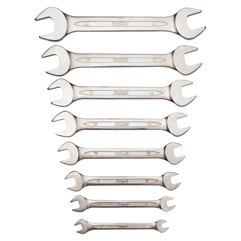 Conjunto de chaves de extremidade aberta dupla 6X7-20X22 8 Pcs em suporte Conjunto de chaves de extremidade aberta dupla 6X7-20X22 8 Pcs em suporte