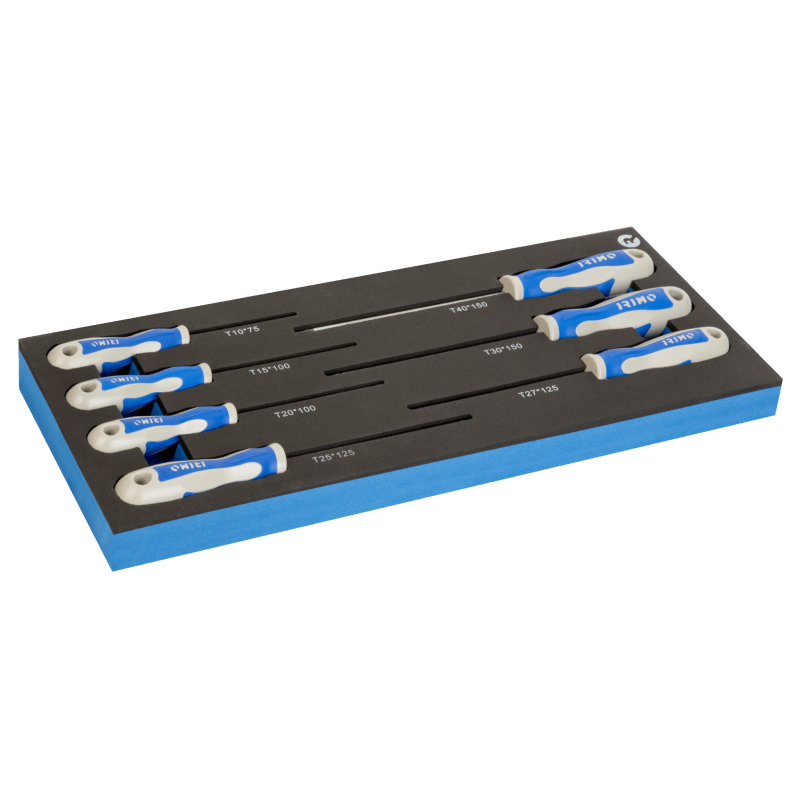 Inserções de espuma 1/3 com chaves de parafusos Torx - 7 pcs Inserções de espuma 1/3 com chaves de parafusos Torx - 7 pcs