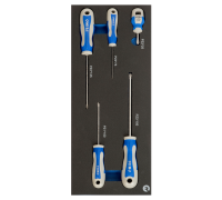 Inserções de espuma 1/3 com chaves de parafusos Pozidriv - 5 pcs