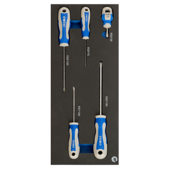 Inserções de espuma 1/3 com chaves de parafusos Pozidriv - 5 pcs