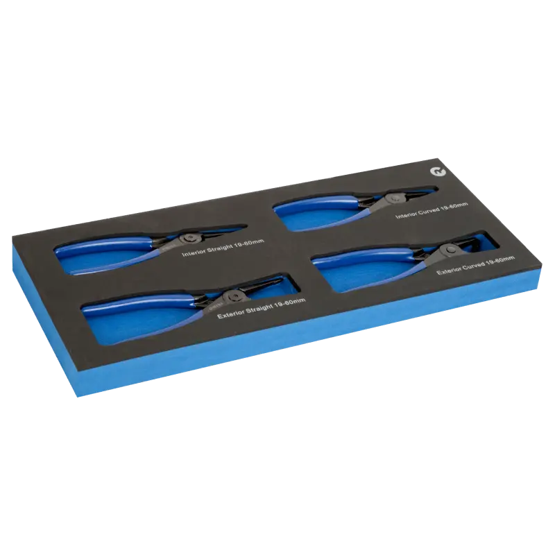Inserções de espuma 1/3 com alicates para anéis de retenção - 4 pcs Inserções de espuma 1/3 com alicates para anéis de retenção - 4 pcs