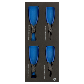 Inserções de espuma 1/3 com alicates para anéis de retenção - 4 pcs