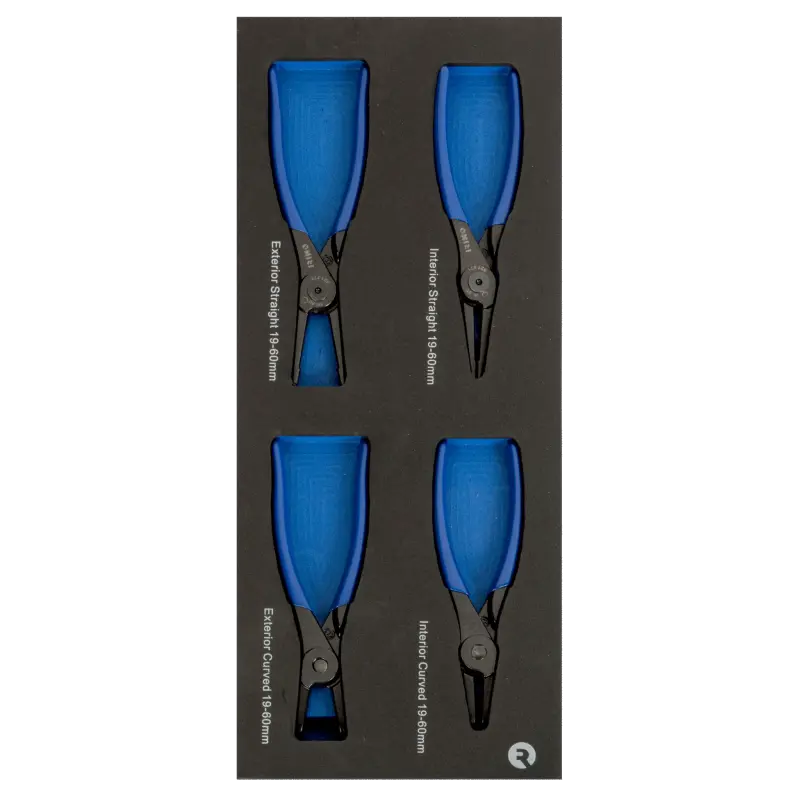 Inserções de espuma 1/3 com alicates para anéis de retenção - 4 pcs Inserções de espuma 1/3 com alicates para anéis de retenção - 4 pcs