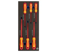 Inserções de espuma 1/3 com chaves de parafusos isoladas Sl e PH - 6 pcs