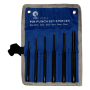 Conjunto de punções de pino série longa, 6 pcs 2-3-4-5-6-8 mm