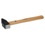 Martelo de mecânico francês de 25 mm com pega de madeira