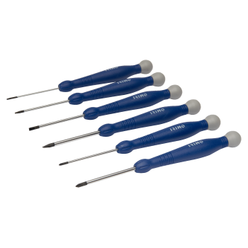Conjunto de chaves de parafusos de precisão 6 Pcs, de fendas (X4), PH00-PH0 Conjunto de chaves de parafusos de precisão 6 Pcs, de fendas (X4), PH00-PH0