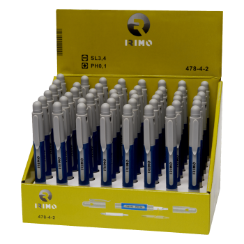 Expositor para chaves de parafusos de bolso de precisão PH0/PH1 48 Pcs Expositor para chaves de parafusos de bolso de precisão PH0/PH1 48 Pcs