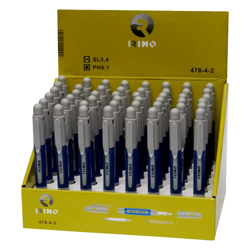 Expositor para chaves de parafusos de bolso de precisão PH0/PH1 48 Pcs Expositor para chaves de parafusos de bolso de precisão PH0/PH1 48 Pcs