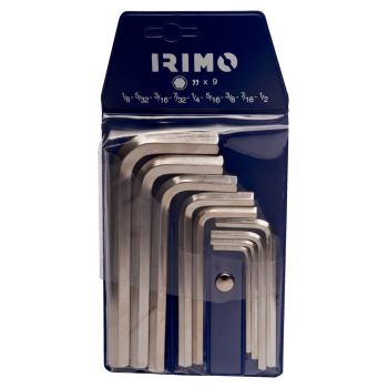 Conjunto de chaves sextavadas niqueladas em polegadas 12 Pcs