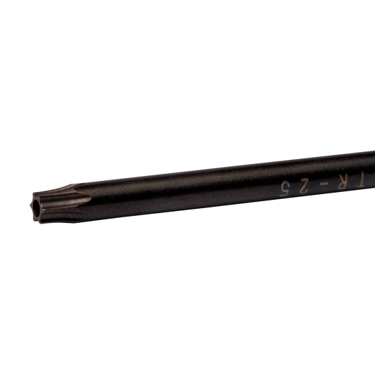 Chave torx em L inviolável com acabamento preto TR25 Chave torx em L inviolável com acabamento preto TR25