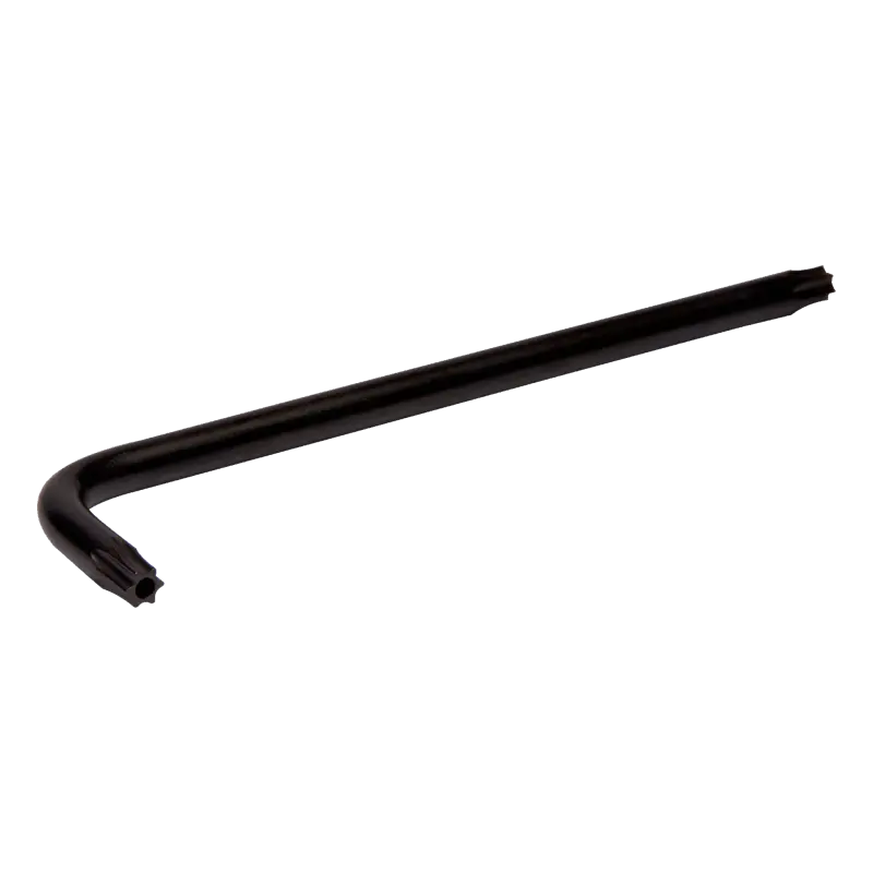 Chave torx em L inviolável com acabamento preto TR15 Chave torx em L inviolável com acabamento preto TR15