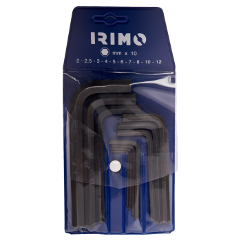 Conjunto de chaves sextavadas curtas com acabamento preto no sistema métrico 10 pcs Conjunto de chaves sextavadas curtas com acabamento preto no sistema métrico 10 pcs