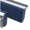 Mandíbulas de poliuretano 100 mm com ranhuras horizontais e verticais profundas Mandíbulas de poliuretano 100 mm com ranhuras horizontais e verticais profundas