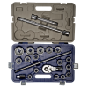 Conjunto de chaves de caixa 3/4 bi-sextavadas 21 pcs 19-50 mm Conjunto de chaves de caixa 3/4 bi-sextavadas 21 pcs 19-50 mm