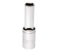 Chave de caixa 1/2 bi-sextavada profunda 10 mm